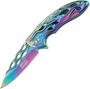 MTech Flame Linerlock A/O Rainbow (3.25″)