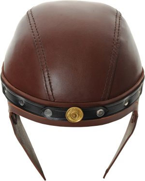 India Made Leather Roman Helmet