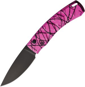 Piranha Knives Auto X Button Lock Pink (3.25″)