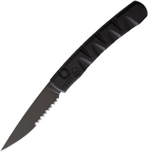Piranha Knives Auto Virus Button Lock Blk (3.25″)