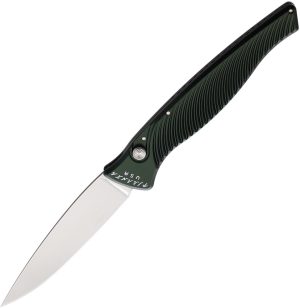 Piranha Knives Auto DNA Button Lock Green (3.25″)