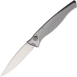 Piranha Knives Auto DNA Button Lock Silver (3.25″)