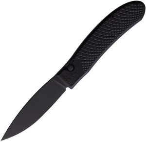 Piranha Knives Auto Toxin Button Lock Black (3.75″)