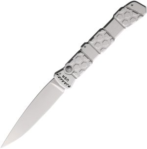 Piranha Knives Auto 21 Button Lock Silver