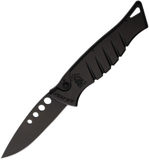 Piranha Knives Auto Amazon Button Lock Blk (3.25″)