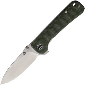 QSP Knife Hawk Linerlock Green Micarta (3.25″)