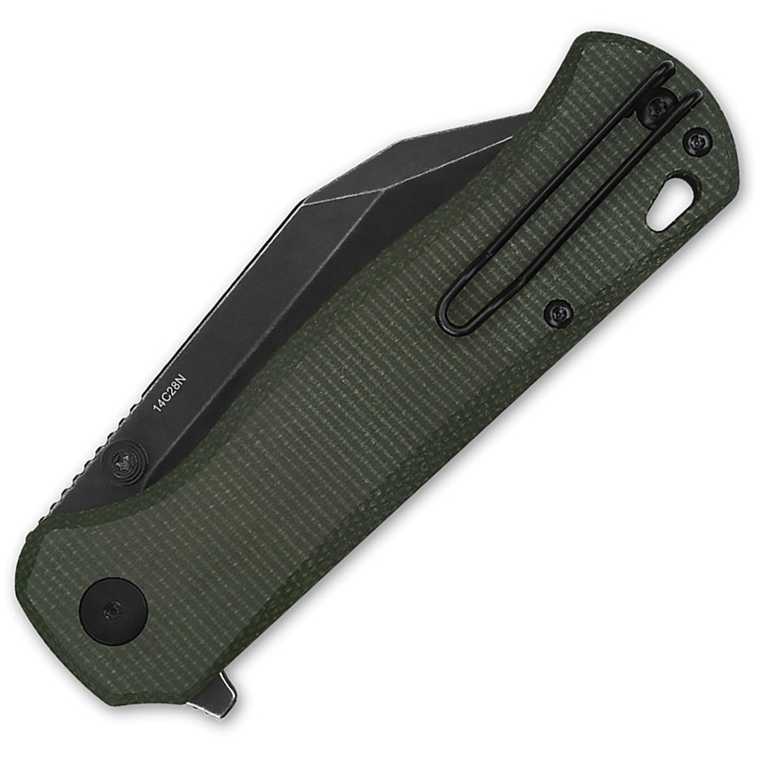 Qsp Knife Swordfish Button Lock Green (3.63&Quot;) QSP Knife Swordfish Button Lock Green (3.63")