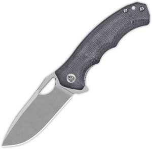 QSP Knife Gorilla Linerlock Black Mic (3.38″)