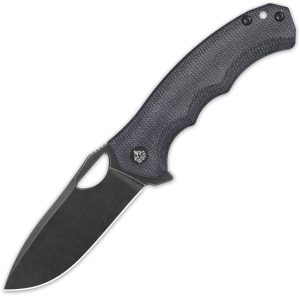 QSP Knife Gorilla Linerlock Black Mic (3.38″)