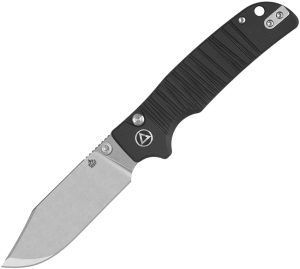 QSP Knife Kali Button Lock Black G10 (3.25″)