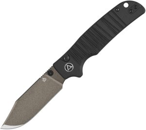 QSP Knife Kali Button Lock Black G10 (3.25″)