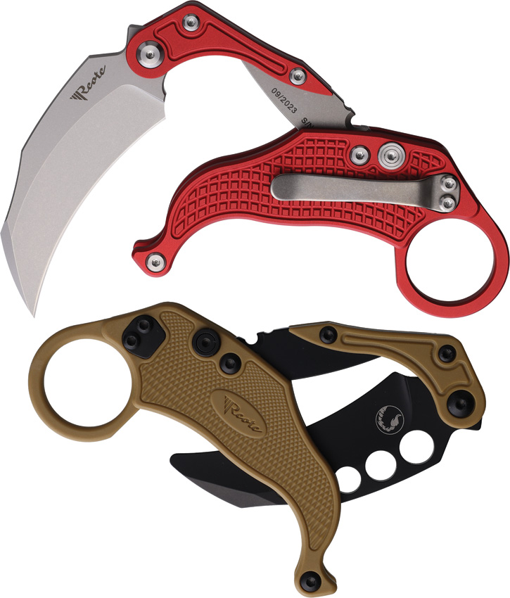 Reate Knives Exo-K Button Lock Red Sw Reate Knives EXO-K Button Lock Red SW
