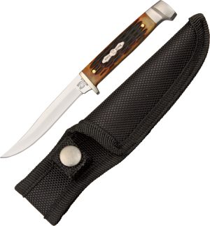 Rough Rider Small Hunter Amber Bone (3.13″)