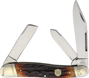Rough Rider Lg Stockman Brown Stag Bone