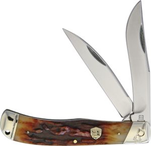 Rough Rider Jumbo Trapper Brown Stag Bone