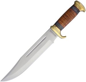 Rough Rider Stacked Leather Bowie (11″)