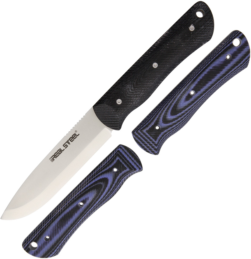 Real Steel Bushcraft Set Black/Blue (4&Quot;) Real Steel Bushcraft Set Black/Blue (4")