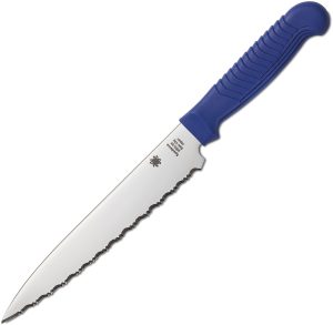 Spyderco Utility Knife Blue Serrated (6.38″)