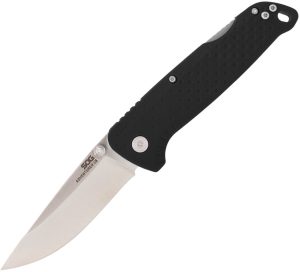 SOG Adventurer Lockback Blk/Satin (3″)
