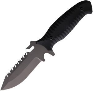 S-TEC Fixed Blade Black (5″)