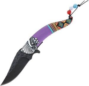 S-TEC Chief Linerlock A/O Purple (3.5″)