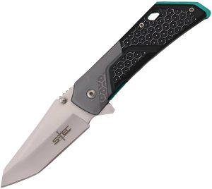 S-TEC Linerlock A/O Blk/Green (3.25″)