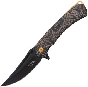 S-TEC Framelock A/O Black (3.5″)