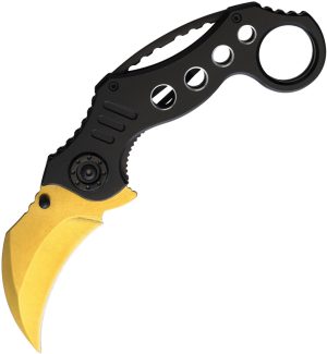 S-TEC Karambit Linerlock A/O Gold (2.75″)