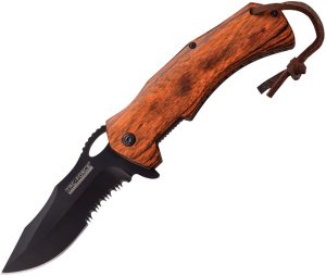 Tac Force Linerlock A/O Brown Pakkawood (3.75″)