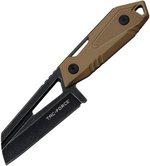 Tac Force Fixed Blade Brown (4″)