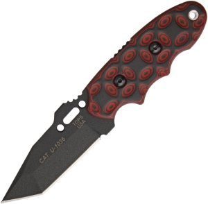 TOPS CAT Tanto Red and Black G10 (3.25″)