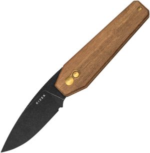Kizer Cutlery Tomb Button Lock Wood (3.25″)