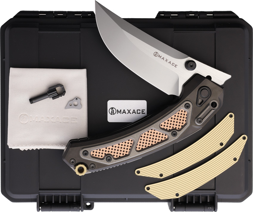 Maxace Backlight 01 Framelock Brass Maxace Backlight 01 Framelock Brass