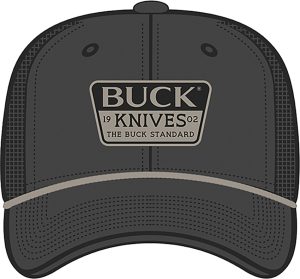Buck Embroidered Patch Charcoal