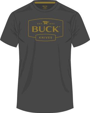 Buck Logo T-Shirt Gray LG
