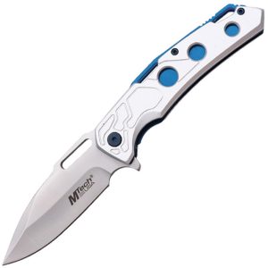 Mtech Linerlock A/O Silver/Blue (3.5″)