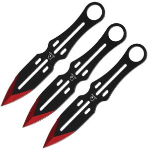 Falcon Throwing Knife Set Red (2″)