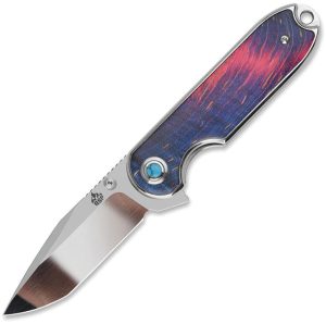 QSP Knife Nebula Linerlock Wood (3″)