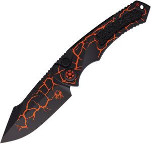 Heretic Knives Auto Pariah Button Lock Org (3.75″)
