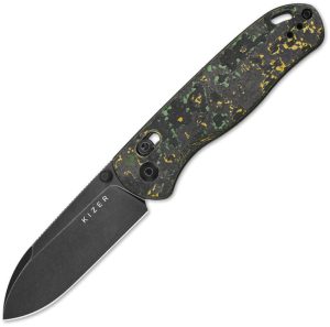 Kizer Cutlery Drop Bear Clutch Lock CF (3″)