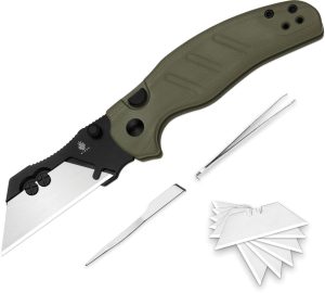 Kizer Cutlery C01C Uti 1 Button Lock Grn (2.88″)