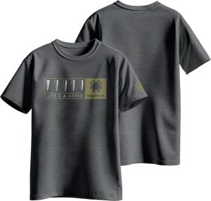 Spyderco Life’s A Grind T-Shirt Gry XL