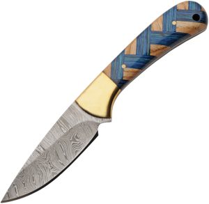 Damascus Braided Sapphire Skinner (3″)