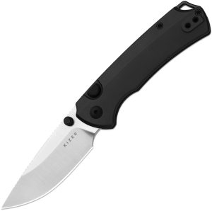 Kizer Cutlery T1 Button Linerlock Black (3.25″)