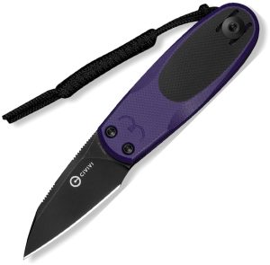 Civivi Purr Slip Joint Blk/Ppl (1.88″)