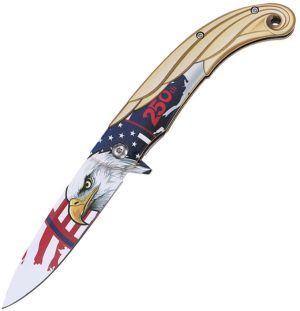 Mtech Eagle Linerlock A/O Gold (3.5″)