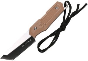 Tac Force Fixed Blade Tan (3″)