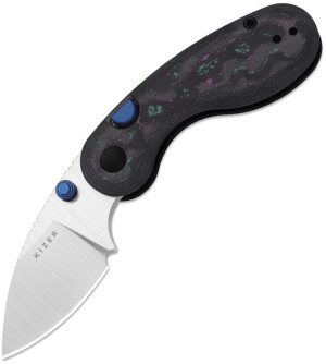 Kizer Cutlery Microbe Button Linerlock CF (2.13″)