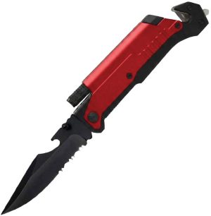 ElitEdge Rescue Linerlock A/O Red (3.25″)