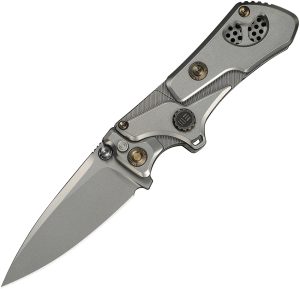 We Knife Co Ltd NexoMorph Button Lock Gry (3″)